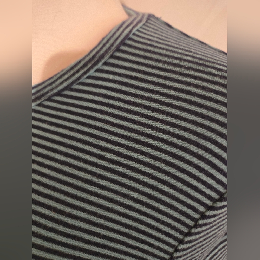 Teal Striped Long Sleeve Tee - Picture 2 of 8